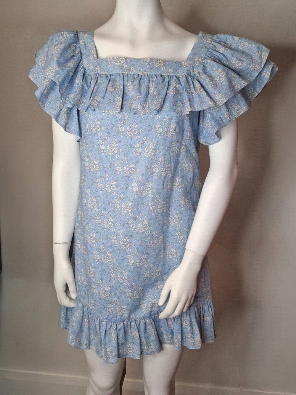 NWOT Original The Vampire's Wife "The Cry Baby" Ruffled Floral Mini Dress Size 6